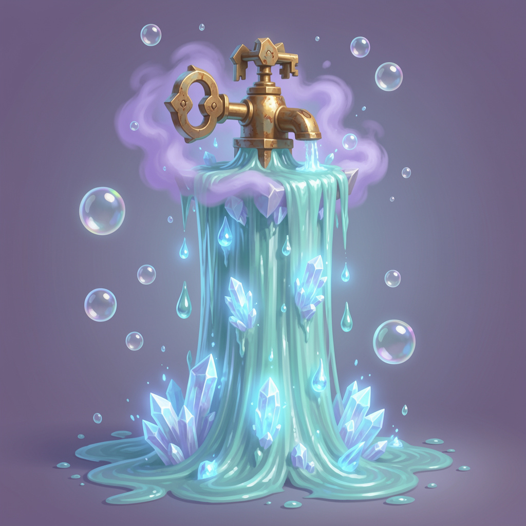 Crystalline Cascade — a Rare Aqua Snappling