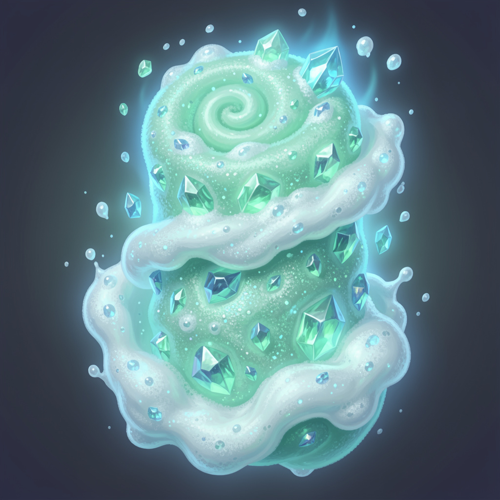 Crystalline Cascade — a Rare Aqua Snappling